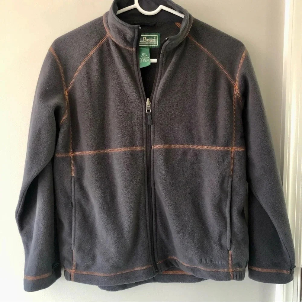 L.L. Bean Kids Unisex Full Zip Fleece Coat Jacket Size Large